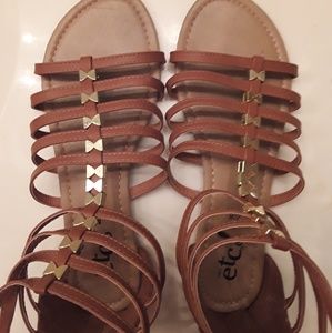 Brown and Gold Shoes